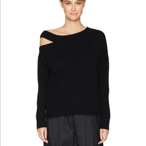 vince off shoulder slit pullover